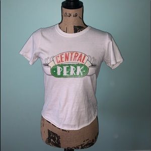 Women’s XS, Pacsun, White Central Perk Crop Top